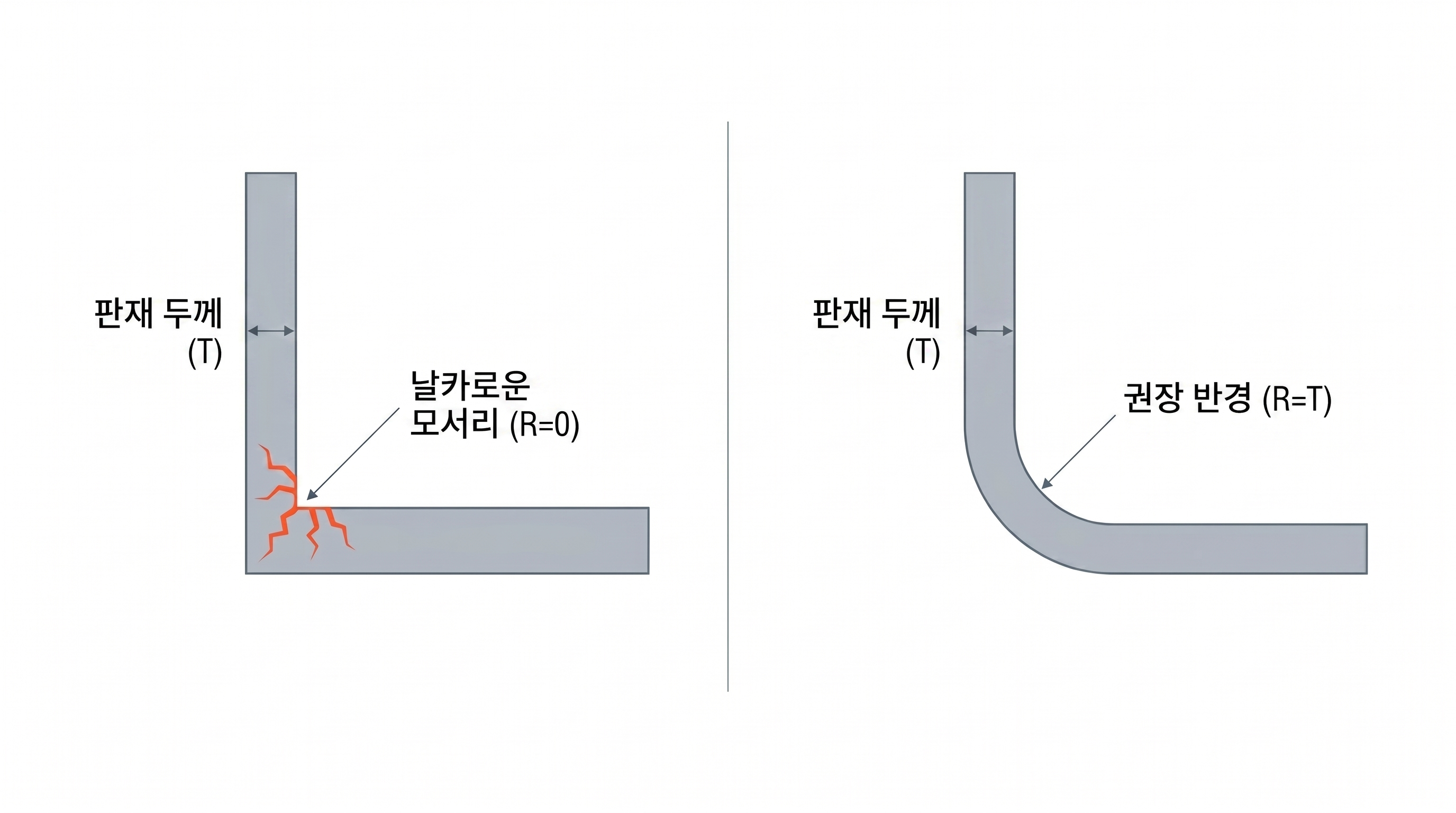 판금 설계 가이드: 벤딩 반경, 홀 위치, 전개도 설계 표준 